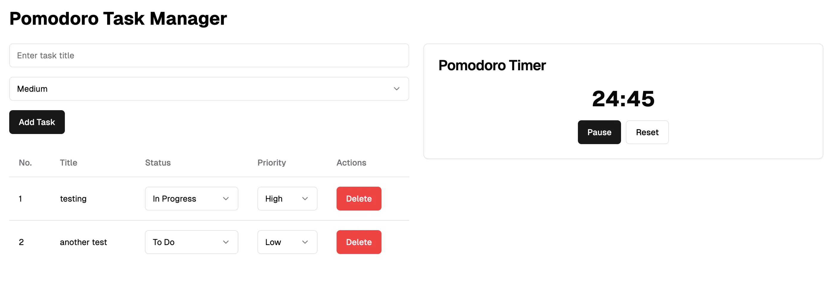 Pomodoro Task Timer Original